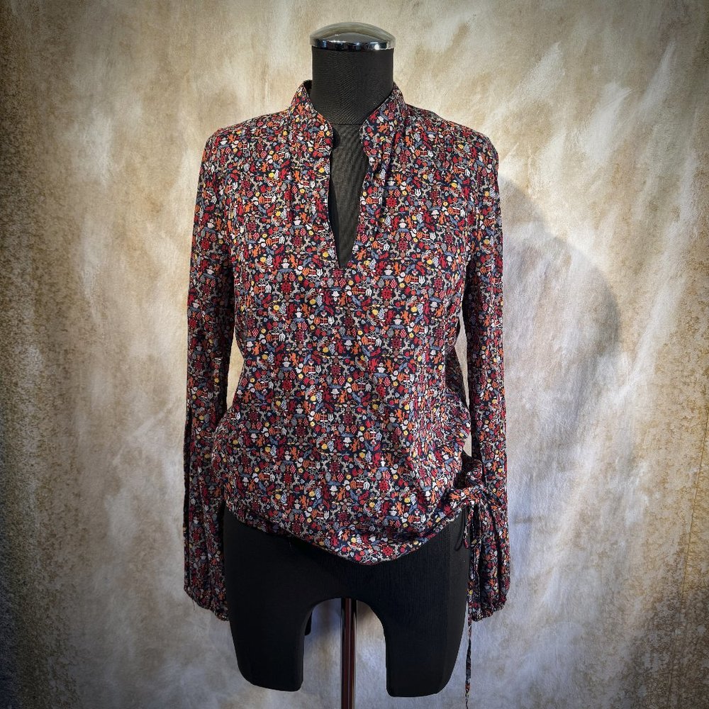 Lucky Brand Fable Floral Print Top S